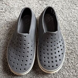 Gray Perforated Slip-On Shoes Native. EUC